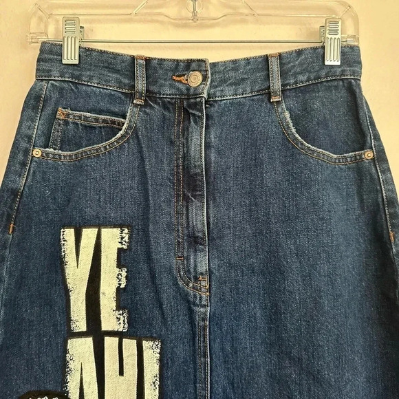 Zara “Yeah” Popcorn Denim Midi Denim Skirt - Picture 15 of 15